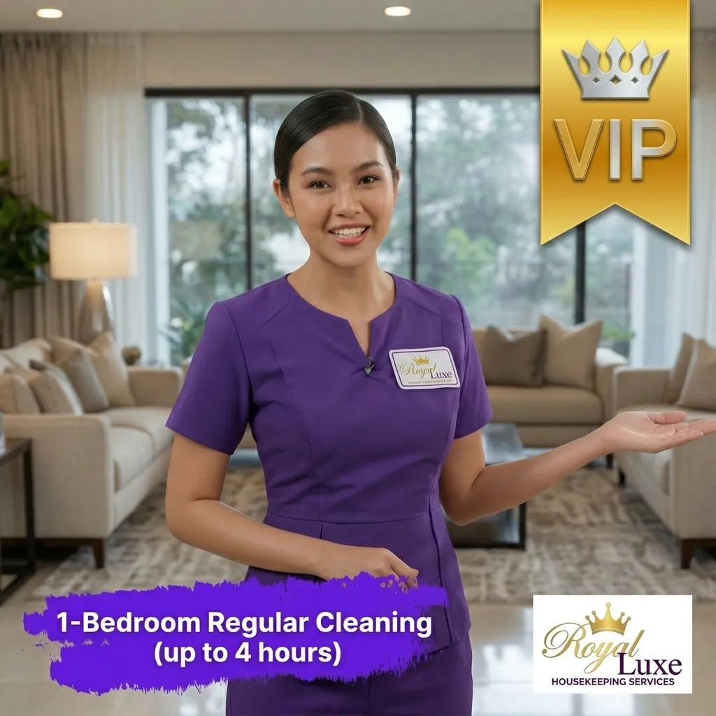 1-Bedroom Regular Cleaning (up to 4 hours)