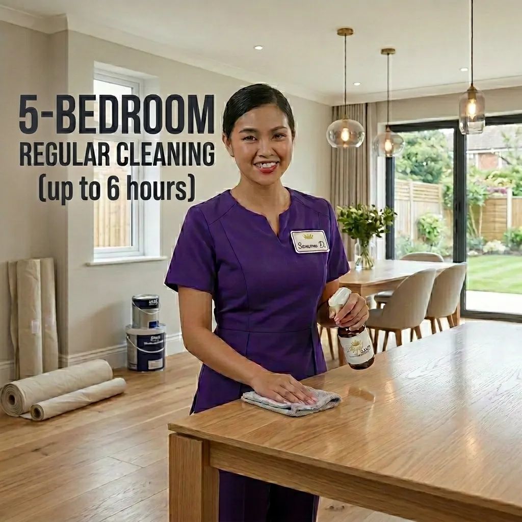 5-Bedroom Regular Cleaning (up to 6 hours)
